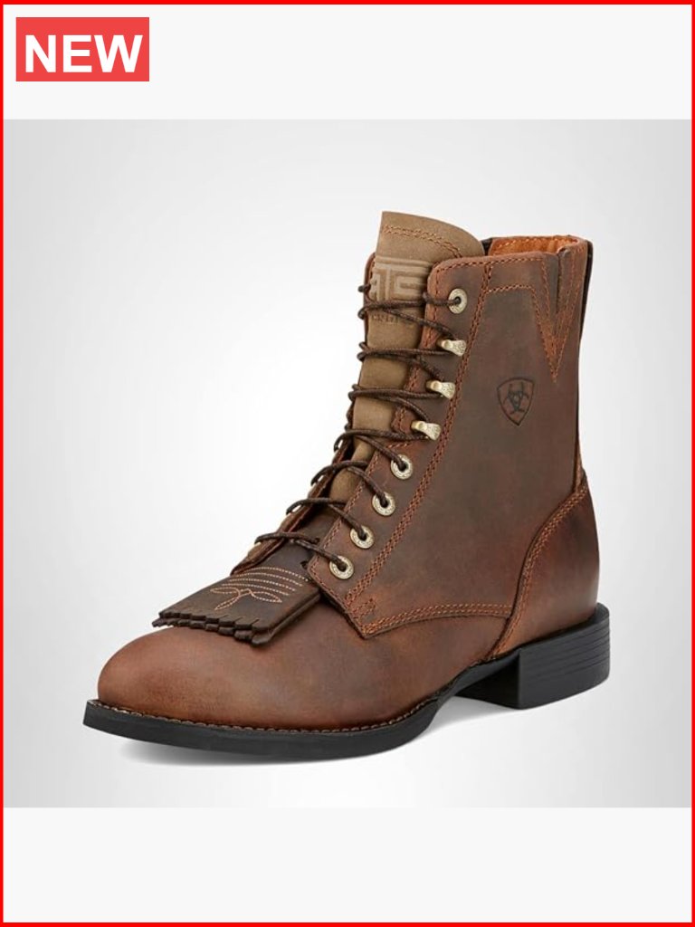 Leather Ankle Work Boot With Ats Technology - Lace Up